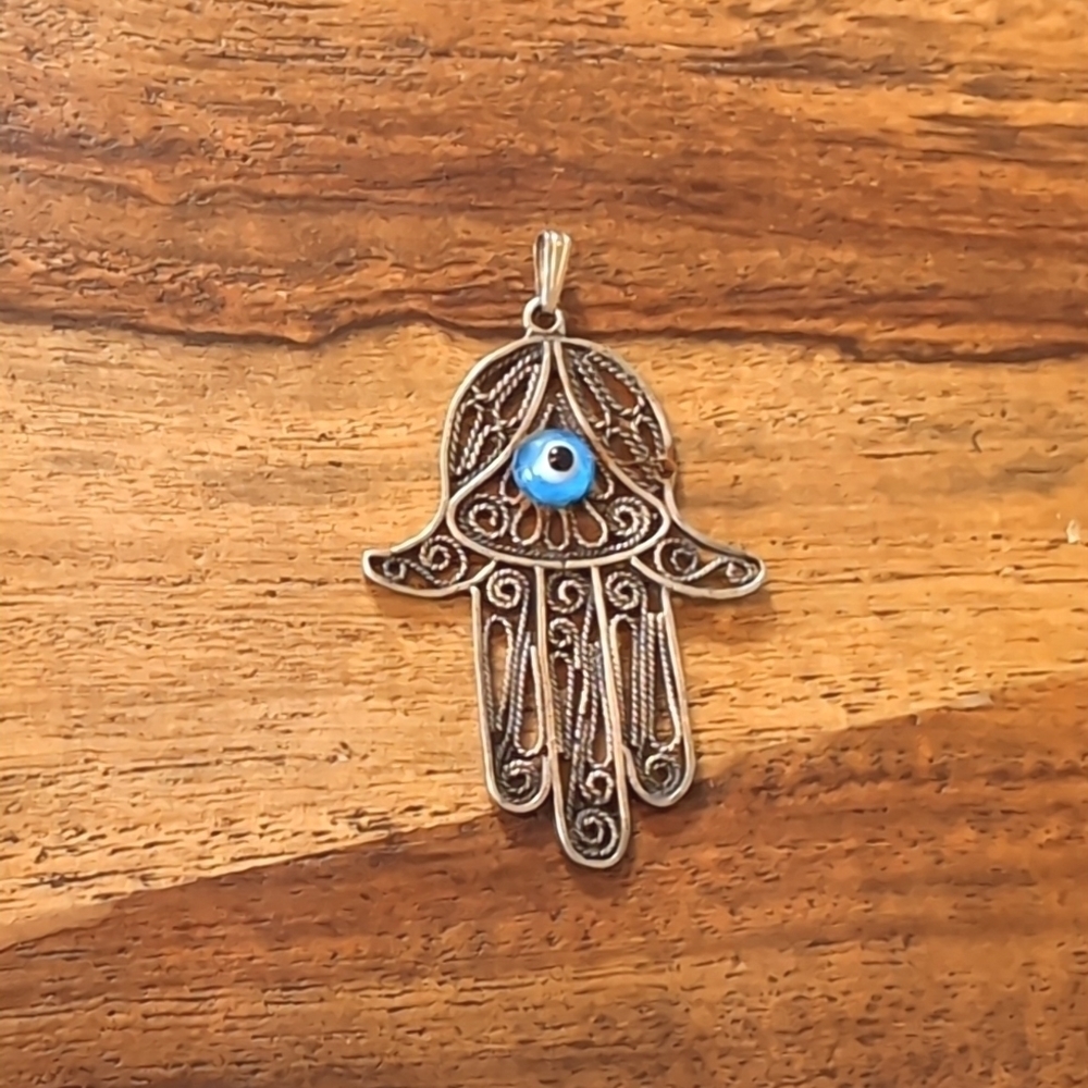 Hamsa🧿 and evil eye pendant for necklace 🧿